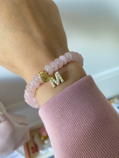 Bracelet Tasbih 33 perles Doha - Initiale + Charm